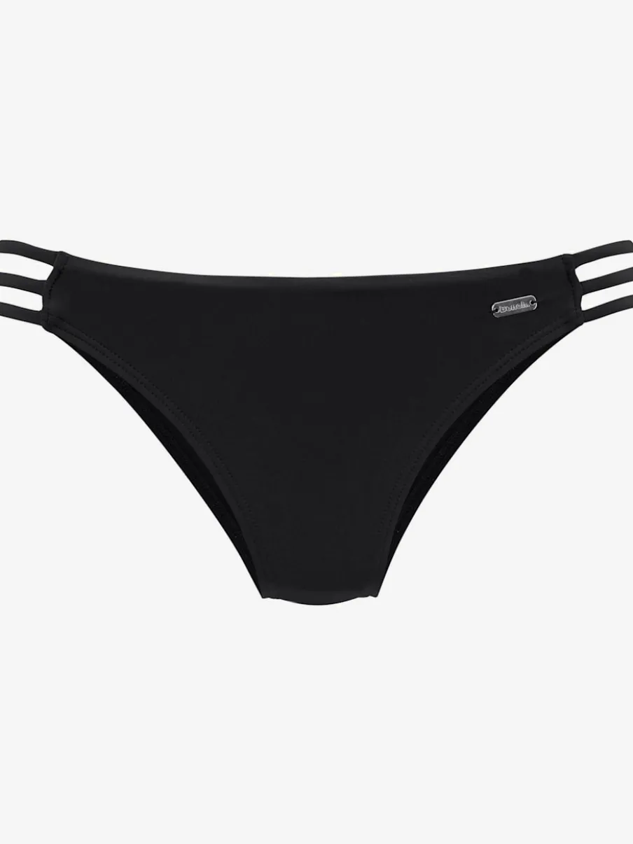 Bas de maillot de bain échancré avec détails en microfibre douce
