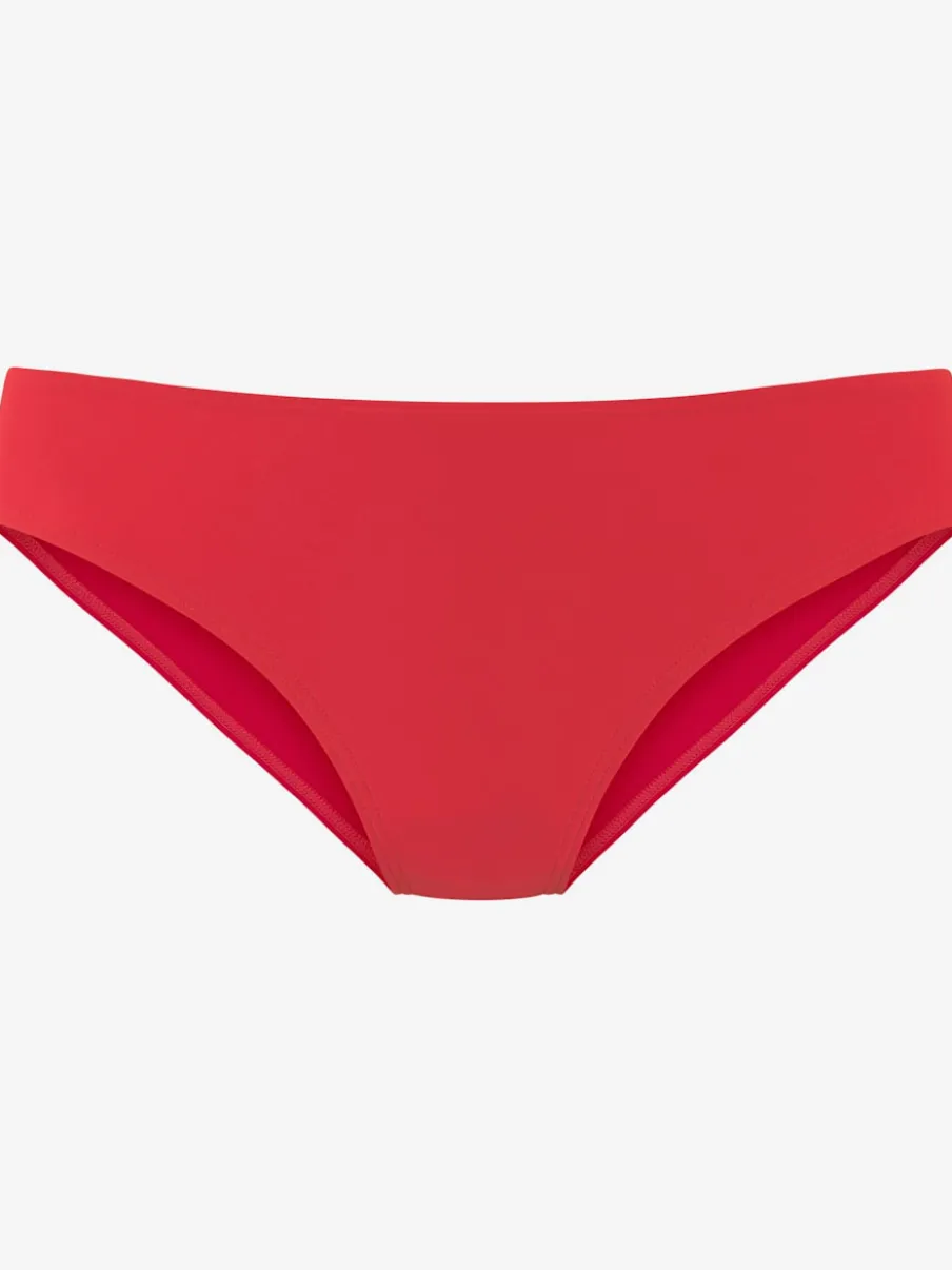 Bas de maillot de bain classique à enfiler avec élastique et empiècements en polyamide recyclé