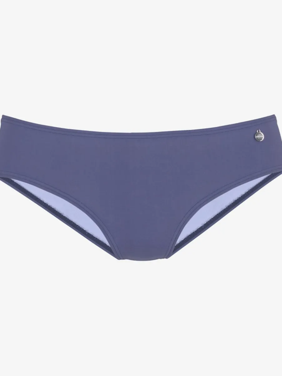 Bas de maillot de bain classique avec petit emblème et coupe haute