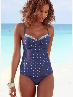 Bas de maillot de bain classique avec petit emblème et coupe haute