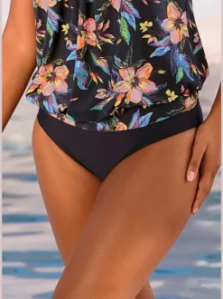 Bas de maillot de bain classique à motifs floraux et confortables