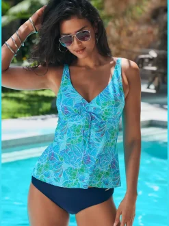 Bas de maillot de bain à coupe classique avec empiècements en polyamide recyclé