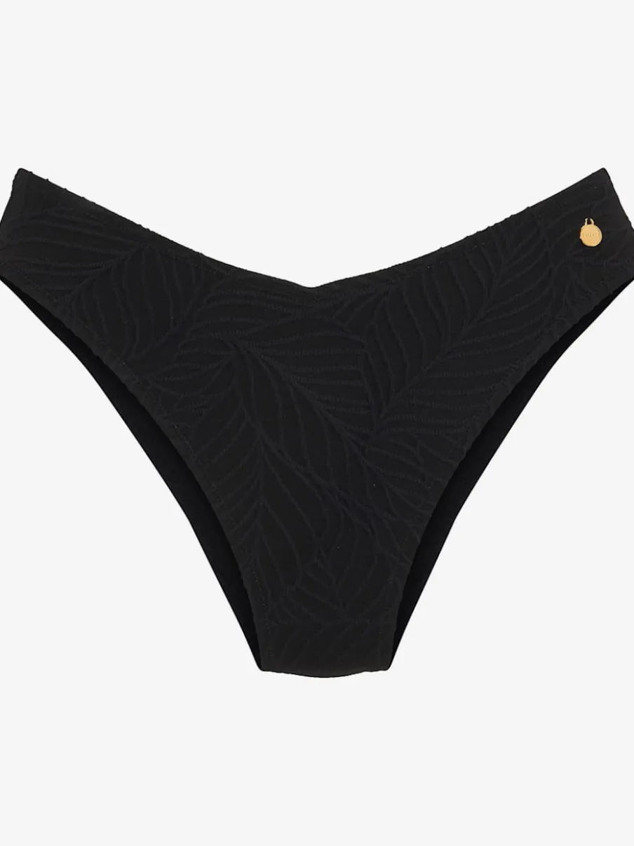 Bas de maillot de bain à coupe en V et tissu structuré