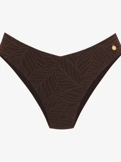 Bas de maillot de bain à coupe en V et tissu structuré
