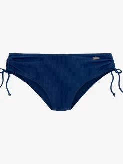 Bas de maillot de bain coupe haute en polyamide recyclé avec lien ajustable