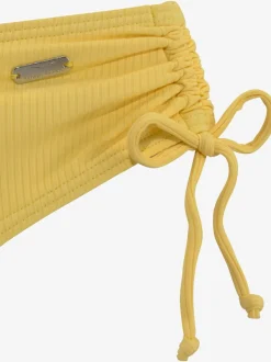 Bas de maillot de bain coupe haute en polyamide recyclé avec lien ajustable