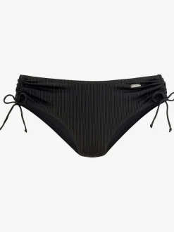 Bas de maillot de bain coupe haute en polyamide recyclé avec lien ajustable