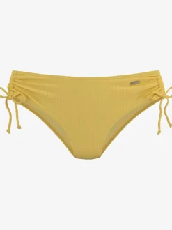 Bas de maillot de bain coupe haute en polyamide recyclé avec lien ajustable