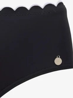 Bas de maillot de bain à double bordure cocotte avec larges barrettes latérales