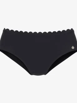 Bas de maillot de bain à double bordure cocotte avec larges barrettes latérales