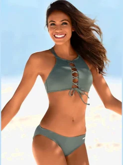 Bas de maillot de bain en microfibre douce à coupe classique avec doublure polyester