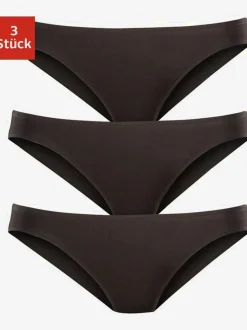 Bas de maillot de bain finitions élastiques et plates à la taille et aux échancrures