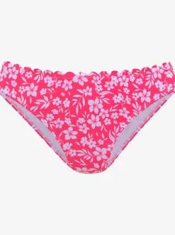 Bas de maillot de bain à fleurs avec coupe classique en microfibre douce