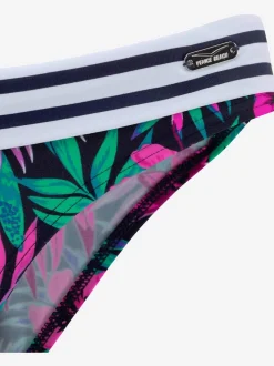 Bas de maillot de bain floral avec ceinture à revers et motifs tendance