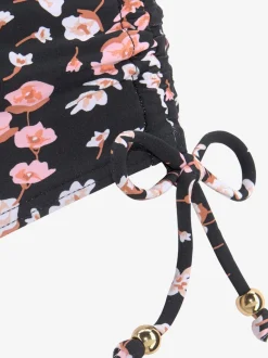 Bas de maillot de bain à imprimé floral avec barrettes latérales