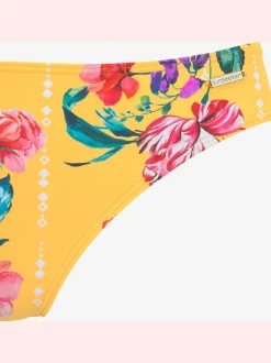 Bas de maillot de bain à imprimé floral en microfibre douce