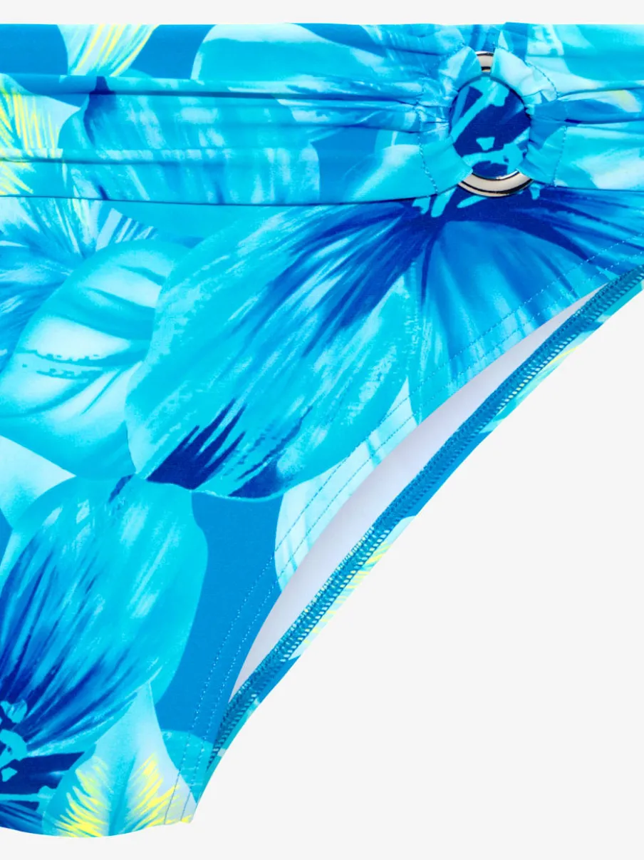 Bas de maillot de bain à imprimé floral avec ceinture à revers