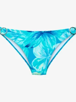 Bas de maillot de bain à imprimé floral avec anneaux décoratifs