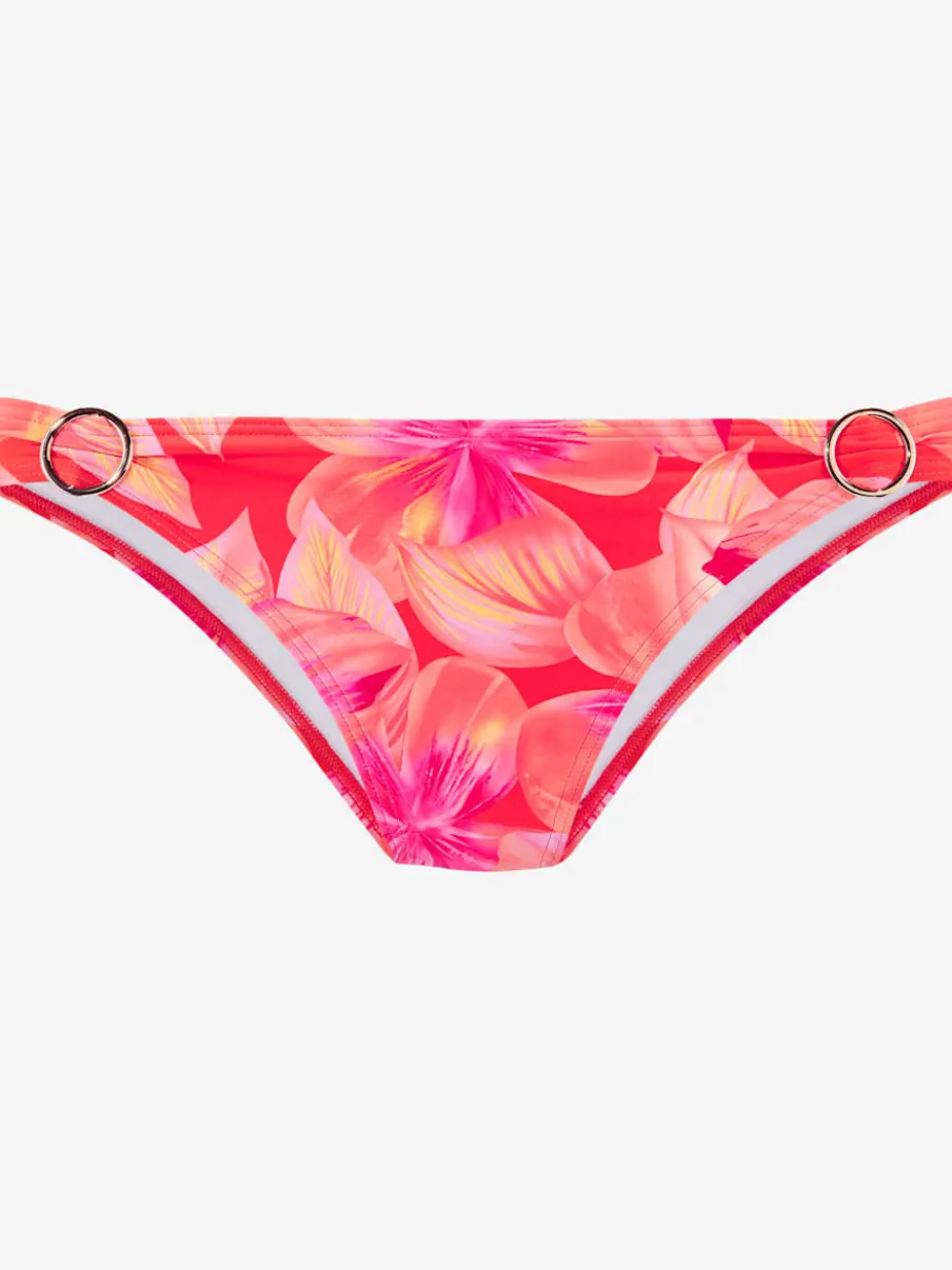 Bas de maillot de bain à imprimé floral avec anneaux décoratifs