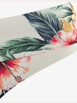 Bas de maillot de bain à imprimé floral et ceinture à revers