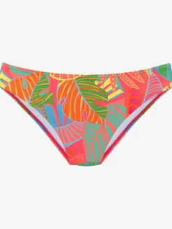 Bas de maillot de bain imprimé feuilles avec coupe classique et détails en polyamide recyclé