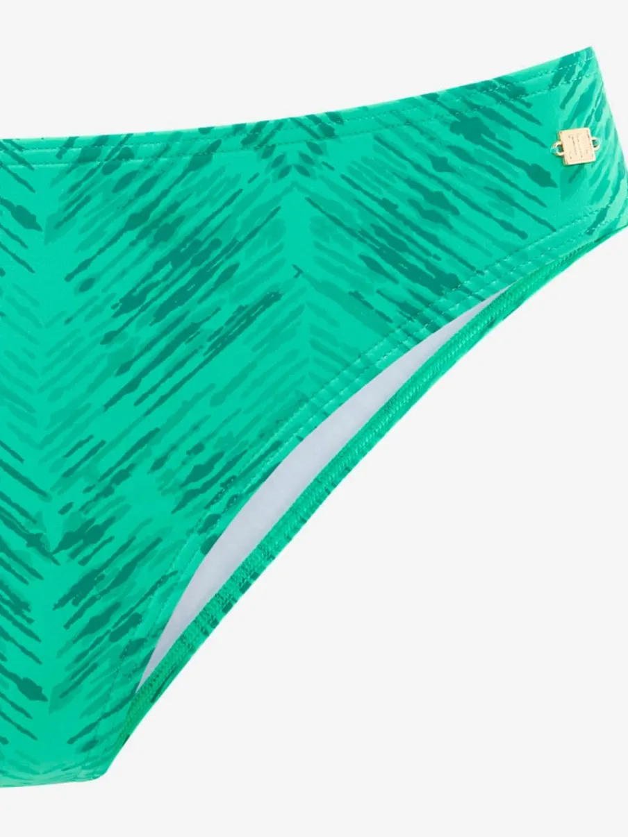 Bas de maillot de bain à imprimé graphique en polyamide recyclé