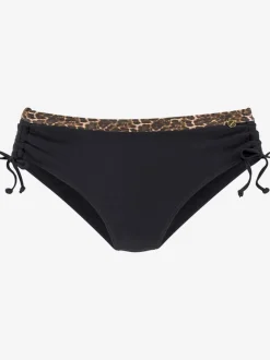 Bas de maillot de bain imprimé léopard à ceinture réglable