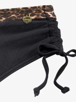 Bas de maillot de bain imprimé léopard à ceinture réglable