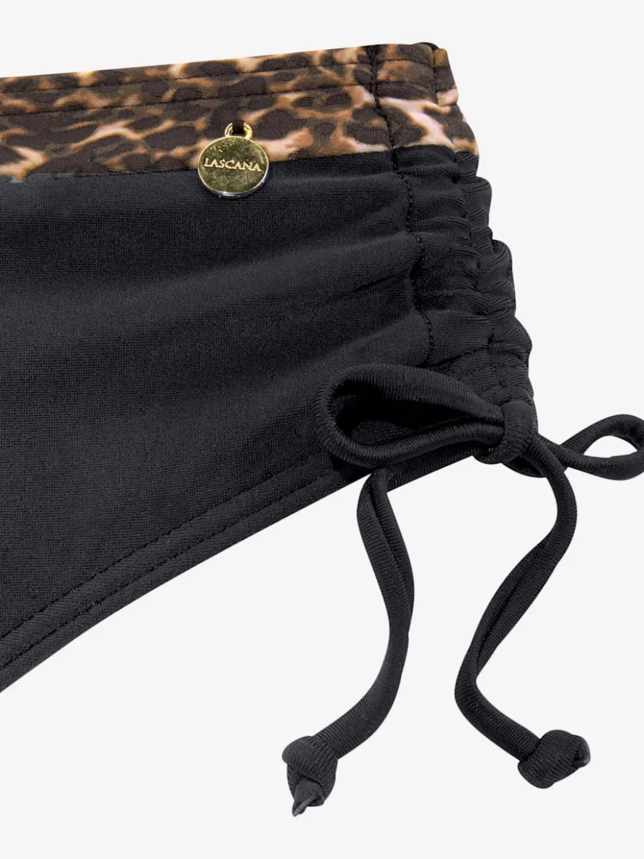 Bas de maillot de bain imprimé léopard à ceinture réglable