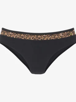 Bas de maillot de bain à imprimé léopard et taille haute