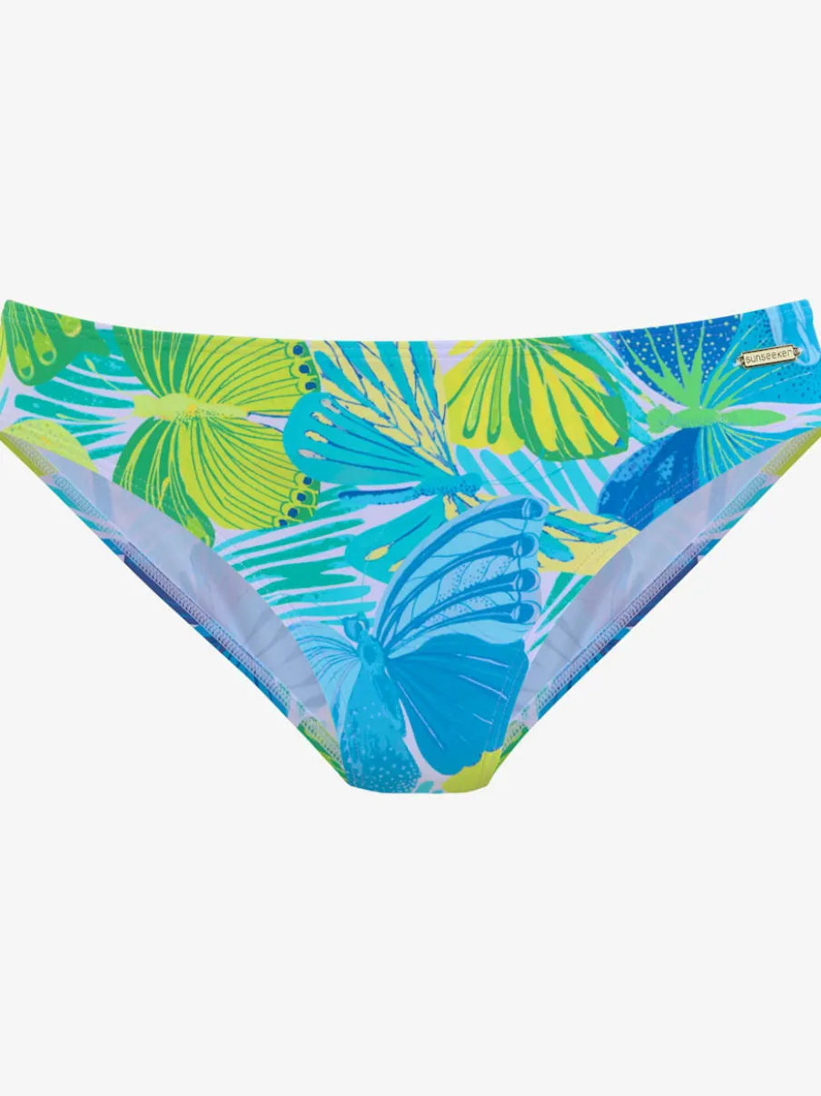 Bas de maillot de bain à imprimé papillons en microfibre douce