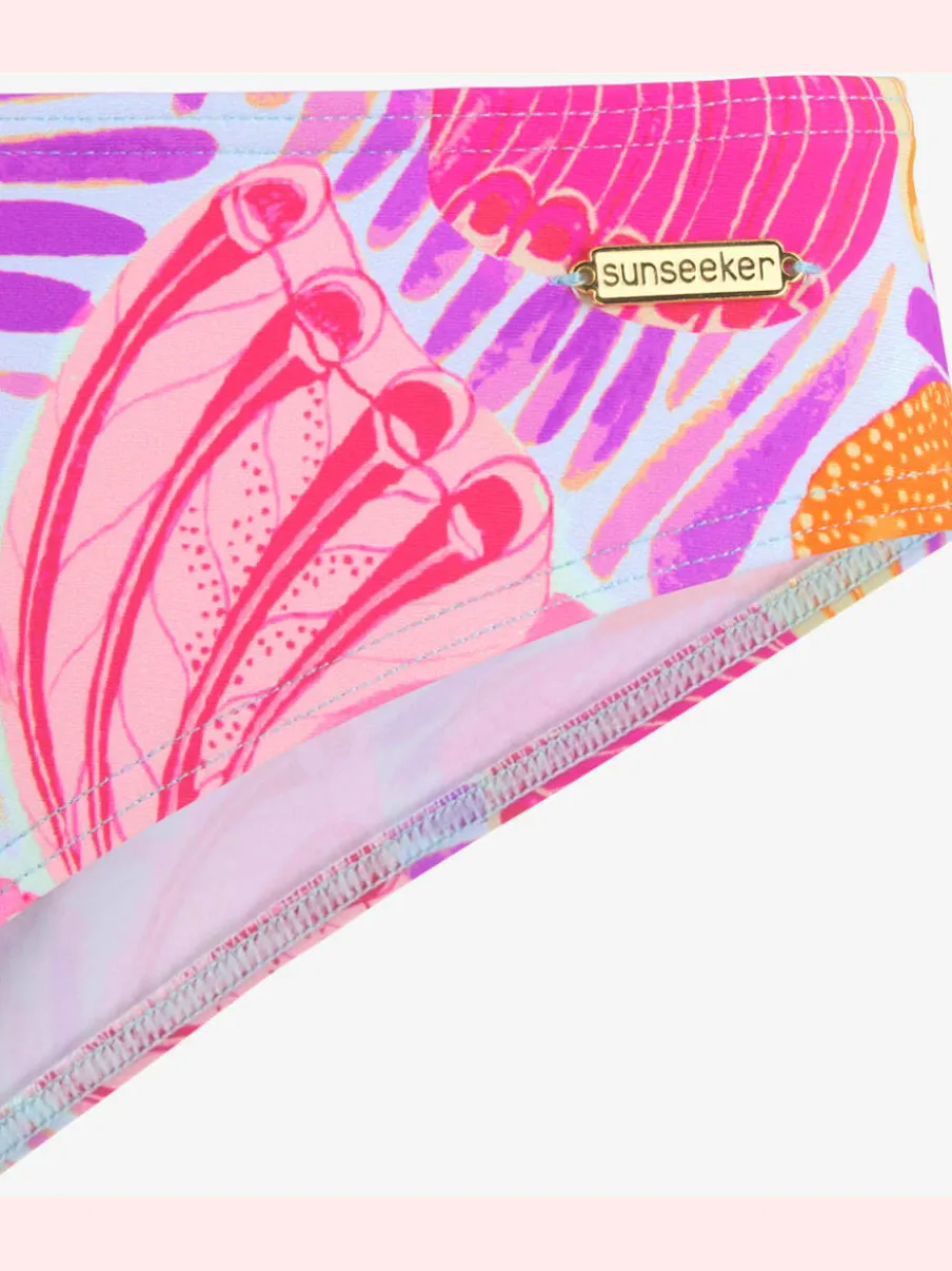 Bas de maillot de bain à imprimé papillons en microfibre douce