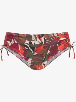 Bas de maillot de bain à imprimé tropical et coupe haute