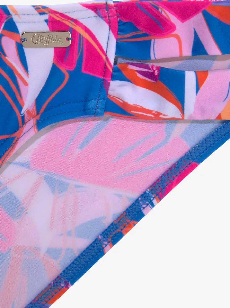 Bas de maillot de bain à motif floral avec bandes latérales larges