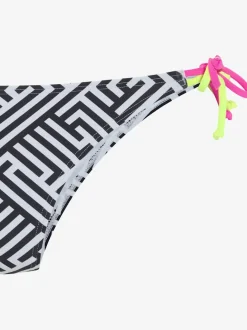 Bas de maillot de bain à motif graphique avec liens ajustables