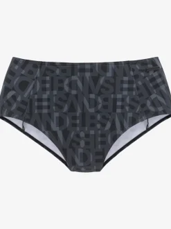 Bas de maillot de bain à motifs et coupe taille haute
