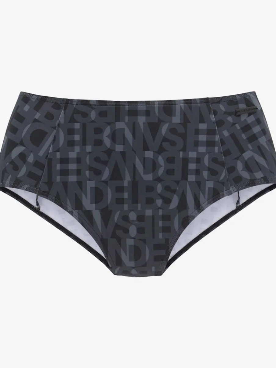 Bas de maillot de bain à motifs et coupe taille haute