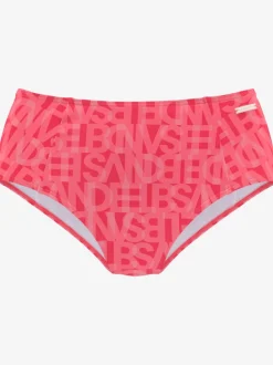 Bas de maillot de bain à motifs et coupe taille haute