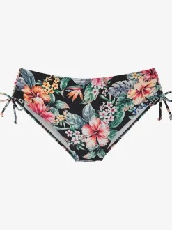 Bas de maillot de bain à motifs floraux avec coupe haute et réglable