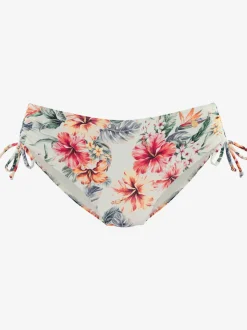 Bas de maillot de bain à motifs floraux avec coupe haute et réglable