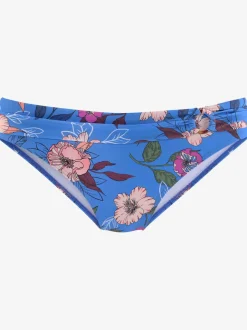 Bas de maillot de bain à motifs floraux et ceinture décorative