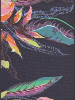 Bas de maillot de bain à motifs floraux avec liens à nouer