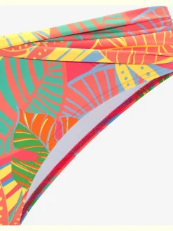 Bas de maillot de bain à motifs feuilles avec ceinture croisée