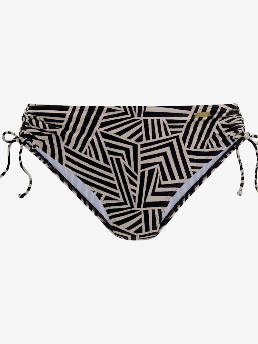 Bas de maillot de bain à motifs graphiques et coupe haute