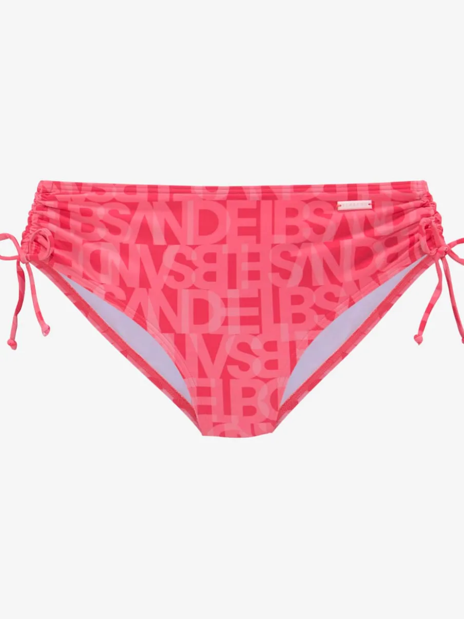 Bas de maillot de bain à motifs réglable et taille haute