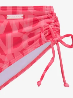 Bas de maillot de bain à motifs réglable et taille haute