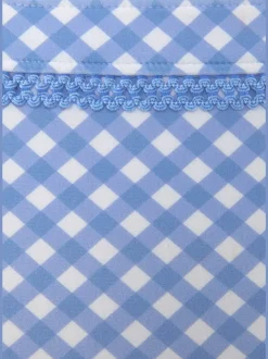 Bas de maillot de bain à nouer avec motifs vichy et bordures décoratives