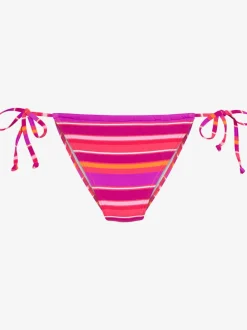 Bas de maillot de bain à nouer avec imprimé rayé estival