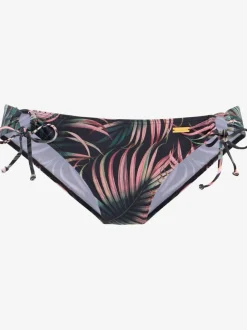 Bas de maillot de bain à nouer sur le côté en polyamide recyclé avec imprimé tropical