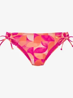 Bas de maillot de bain à nouer sur le côté avec imprimé moderne